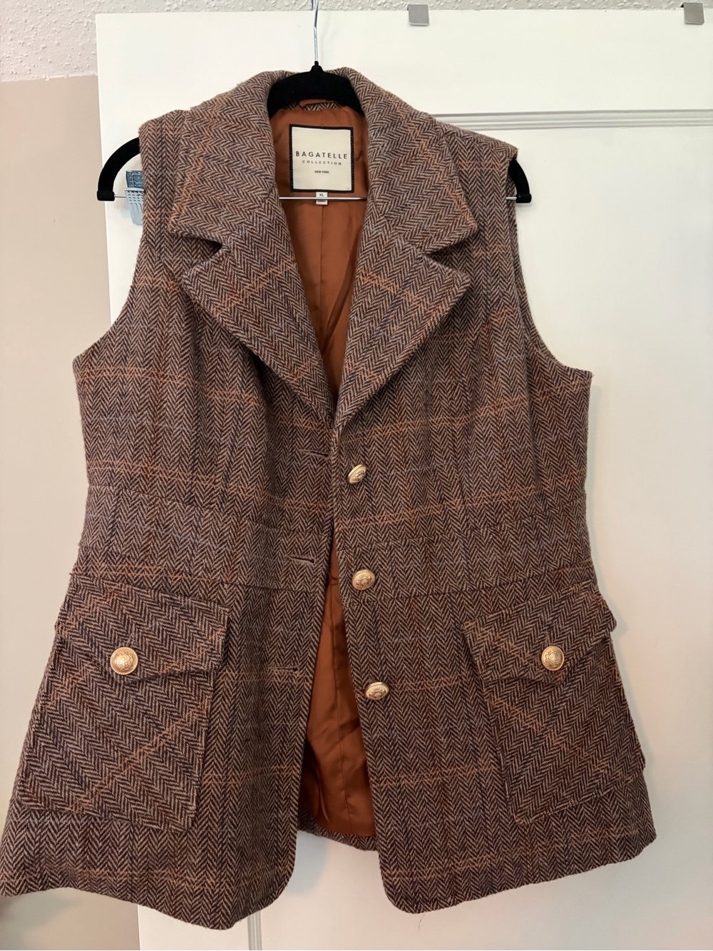 NWOT Bagatelle WOOL Herringbone Sleeveless Vest